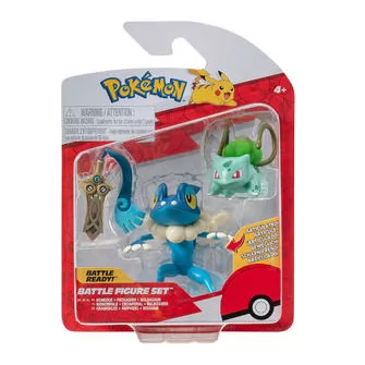 Набір ігрових фігурок Pokemon W19 - Хонедж, Бульбазавр, Фрогадир