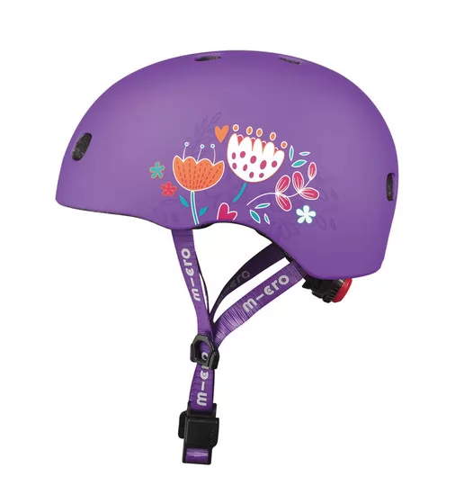 Захисний шолом Micro - Фіолетовий з квітами (52-56 cm, M) - AC2138BX_1.jpg - № 1
