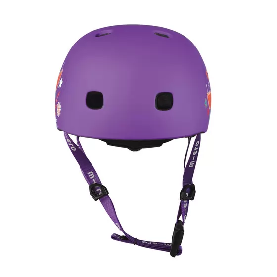 Защитный шлем Micro - Фиолетовый с цветами (52-56 cm, M)