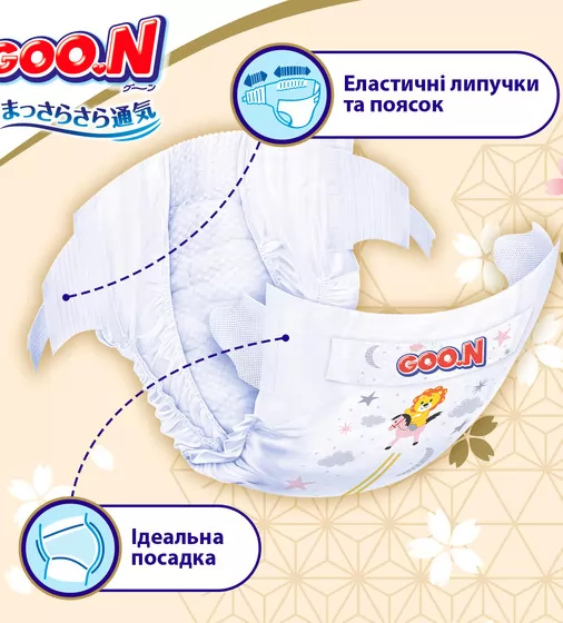 Подгузники GOO.N Premium Soft для детей (размер 3(M), 5-9 kg, 128 шт.) - F1010101-154-2_4.jpg - № 4