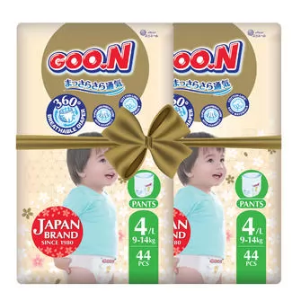 Трусики-підгузники GOO.N Premium Soft для дітей (розмір 4(L), 9-14 kg, 88 шт.)