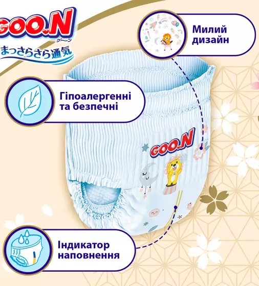 Трусики-подгузники GOO.N Premium Soft для детей  (размер 6(XXL), 15-25 kg, 60 шт.) - F1010101-159-2_6.jpg - № 6