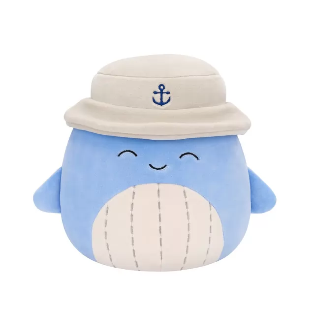 М'яка іграшка Squishmallows &ndash; Синій кит Самір у панамі (19 cm)