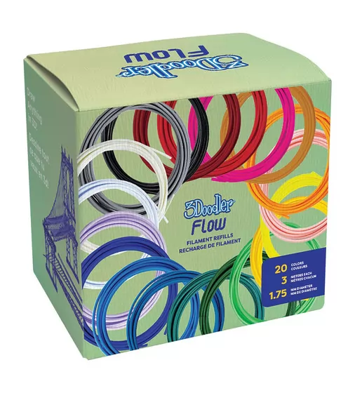 Набір стрижнів для 3D-ручки 3Doodler Flow – Мікс (20 кольорів) - FLOW-FILLS_1.jpg - № 1