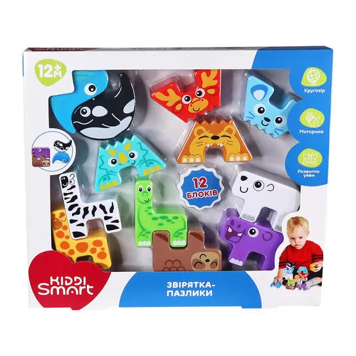 Обучающий игровой набор Kiddi Smart – Зверушки-пазлики за 647.00