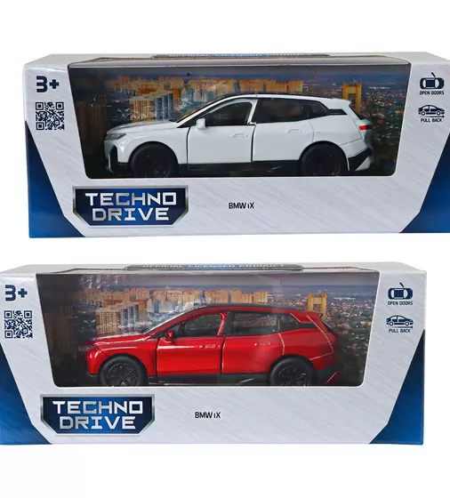 Автомодель - BMW iX (червоний, білий) - 250380W_13.jpg - № 13