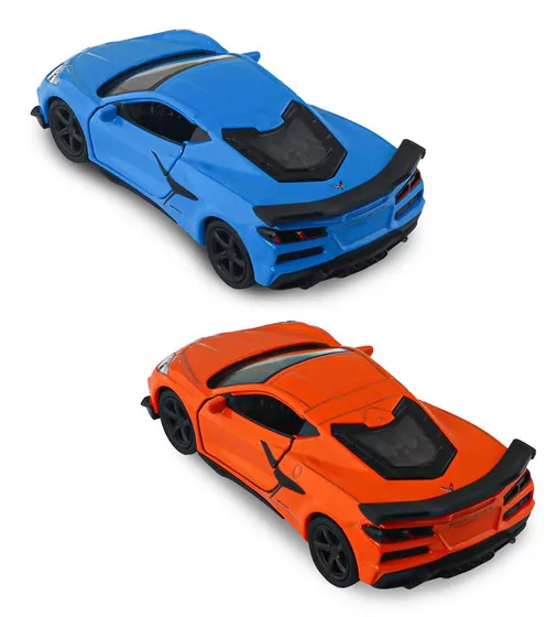 Автомодель - Chevrolet Corvette Z06 2023 (помаранчевий, світло-блакитний) - 250383W_3.jpg - № 3