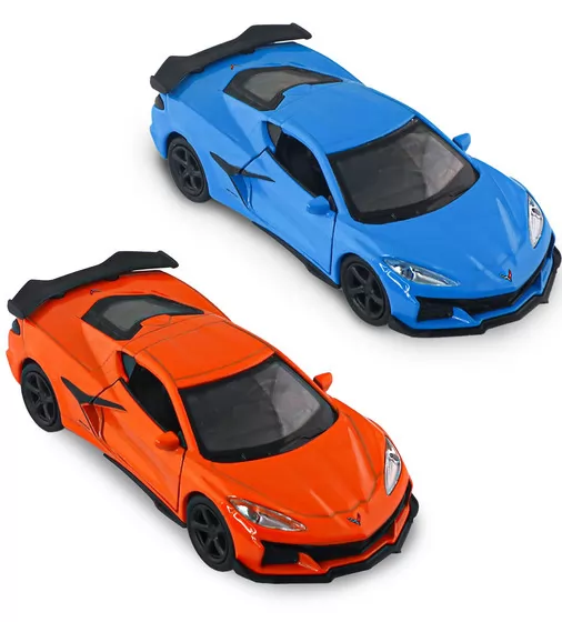 Автомодель - Chevrolet Corvette Z06 2023 (помаранчевий, світло-блакитний) - 250383W_7.jpg - № 7