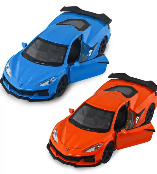 Автомодель - Chevrolet Corvette Z06 2023 (помаранчевий, світло-блакитний) - 250383W_9.jpg - № 9