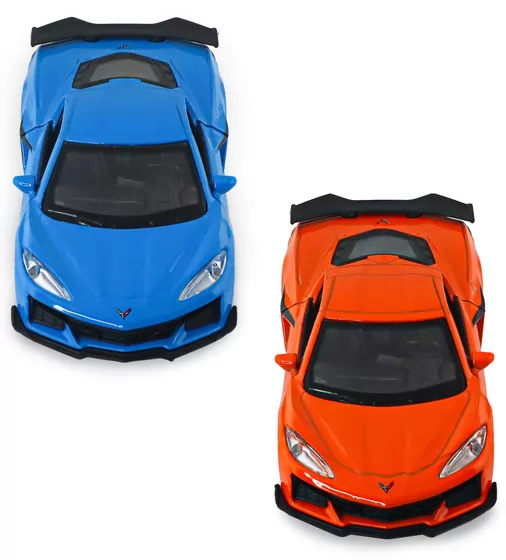 Автомодель - Chevrolet Corvette Z06 2023 (помаранчевий, світло-блакитний) - 250383W_8.jpg - № 8