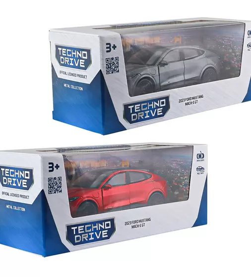 Автомодель - Ford Mustang Mach-E GT 2023 (червоний, сріблясто-сірий) - 250387W_14.jpg - № 14