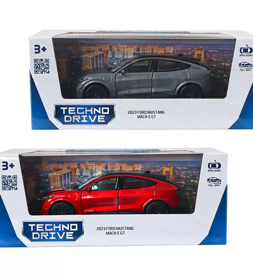 Автомодель - Ford Mustang Mach-E GT 2023 (червоний, сріблясто-сірий) - 250387W_13.jpg - № 13