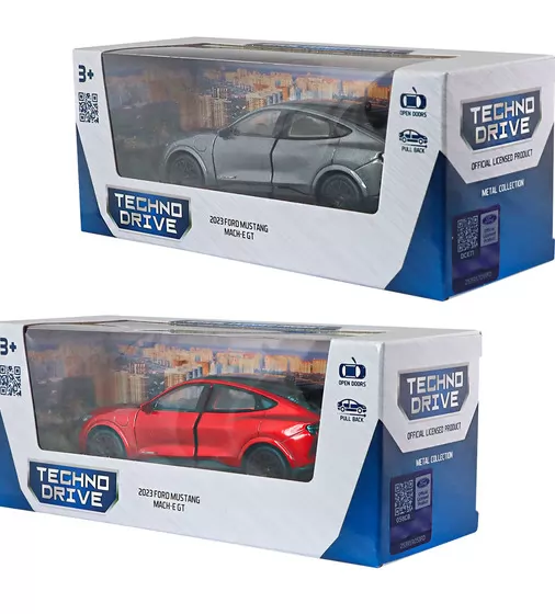 Автомодель - Ford Mustang Mach-E GT 2023 (червоний, сріблясто-сірий) - 250387W_12.jpg - № 12