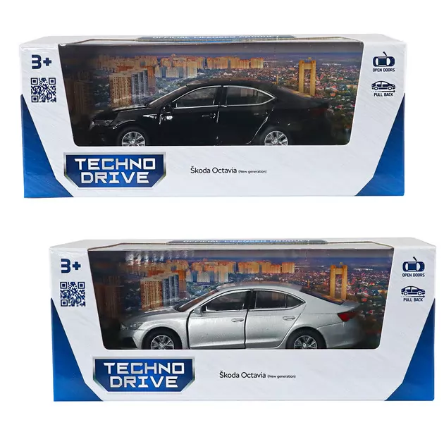 Автомодель - Skoda Octavia (черный, серебристый)