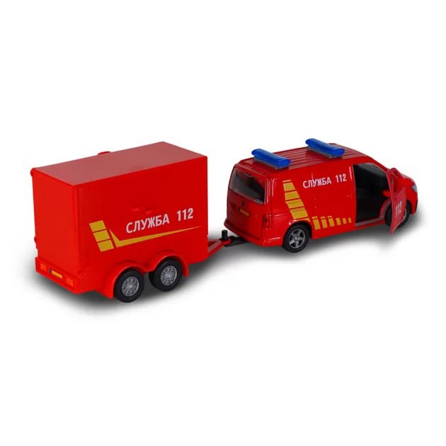 Игровой набор - Volkswagen Служба 112 (с прицепом)