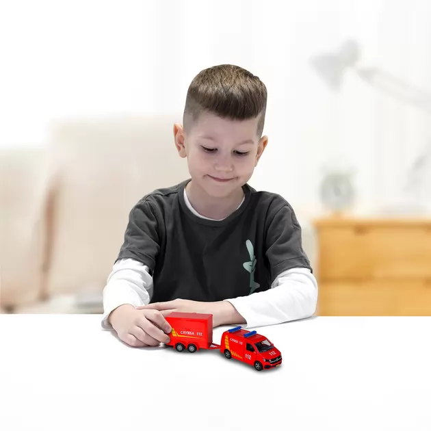 Игровой набор - Volkswagen Служба 112 (с прицепом)
