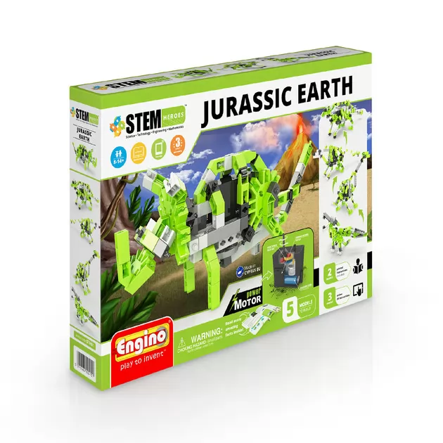 Конструктор Серії Stem Heroes Motorized 5 В 1 - Динозаври