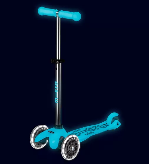 Самокат Micro серії Mini Deluxe Glow LED" &ndash; Льодовик Аква" - MMD218_5.jpg - № 5