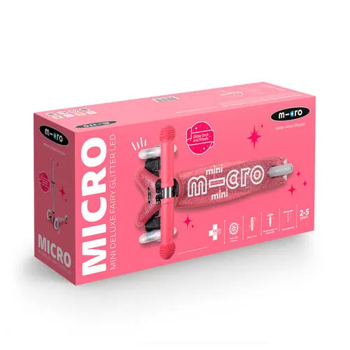 Самокат Micro серии Mini Deluxe Fairy Glitter LED
