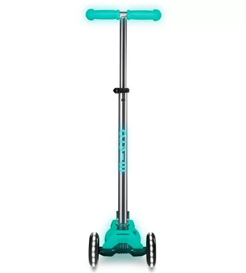 Самокат Micro серії Maxi Deluxe Glow LED" &ndash; Желейний зелений" - MMD365_4.jpg - № 4