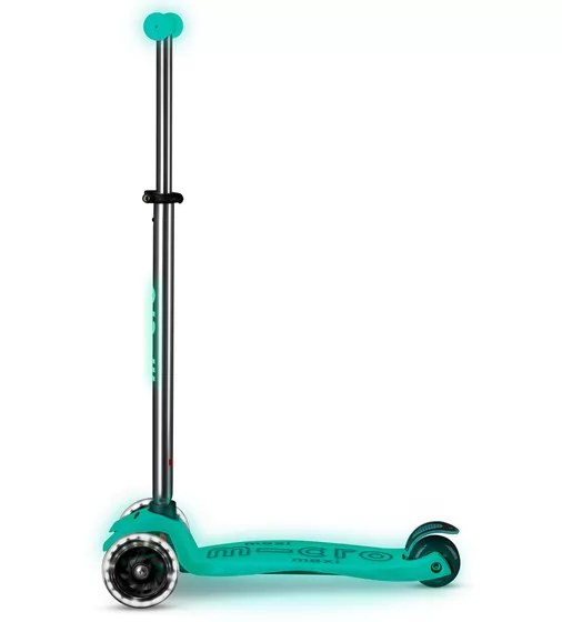 Самокат Micro серії Maxi Deluxe Glow LED" &ndash; Желейний зелений" - MMD365_2.jpg - № 2