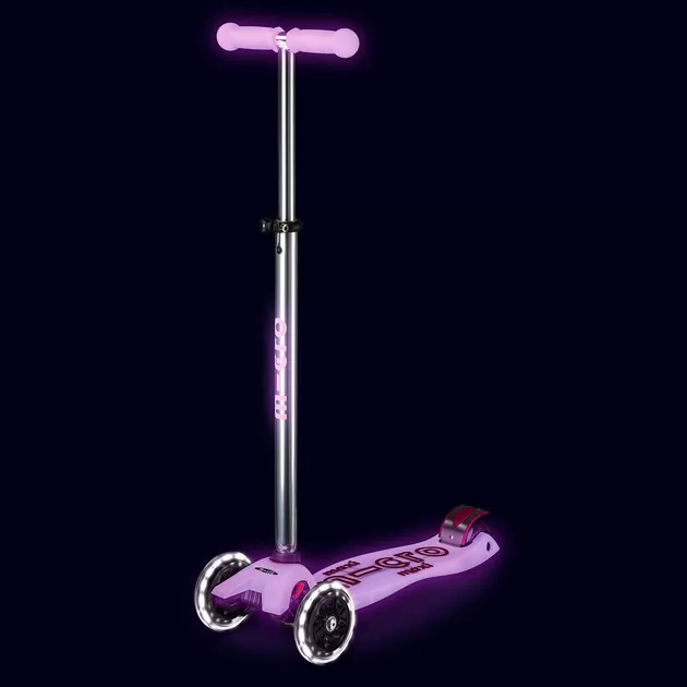 Самокат Micro серії Maxi Deluxe Glow LED" &ndash; Сяйнисто-пурпуровий"