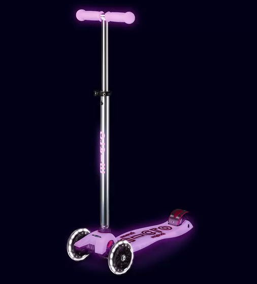 Самокат Micro серії Maxi Deluxe Glow LED" &ndash; Сяйнисто-пурпуровий" - MMD367_5.jpg - № 5
