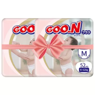 Трусики-підгузки Goo.N Plus для дітей (розмір 3(M), 6-12 кг, 104 шт)