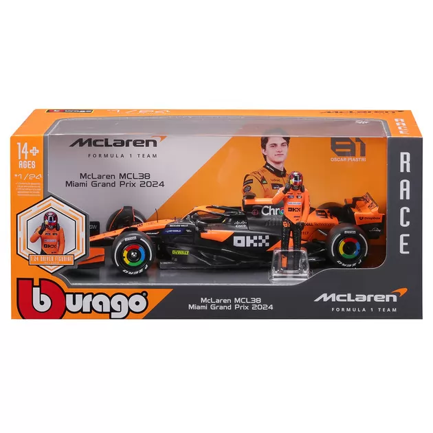 Автомодель з фігуркою - McLaren MCL38 (1:24)