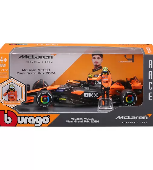 Автомодель з фігуркою - McLaren MCL38 (1:24) - 18-28040_6.jpg - № 6