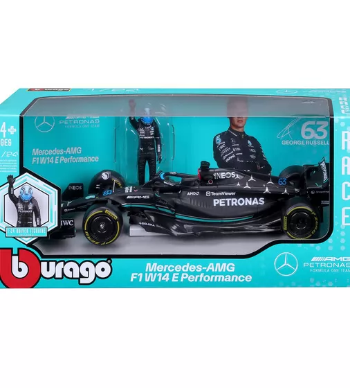 Автомодель з фігуркою - Mercedes-AMG F1 W14 E Performance (1:24) - 18-28037_11.jpg - № 11