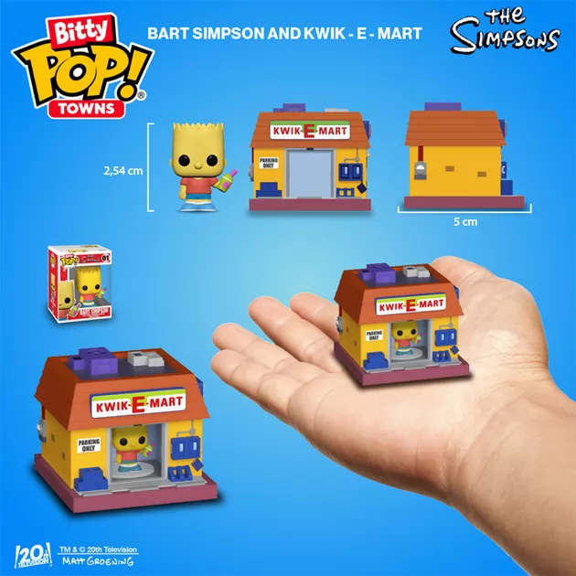 Набор фигурок Bitty Pop! Town - Барт Симпсон и Квики-Март