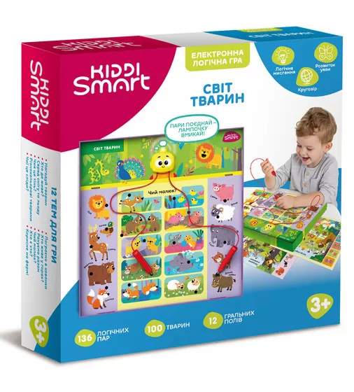 Электронная логическая игра Kiddi Smart &ndash; Викторина Мир животных" S2" - 157-A-0011-UA_1.jpg - № 1