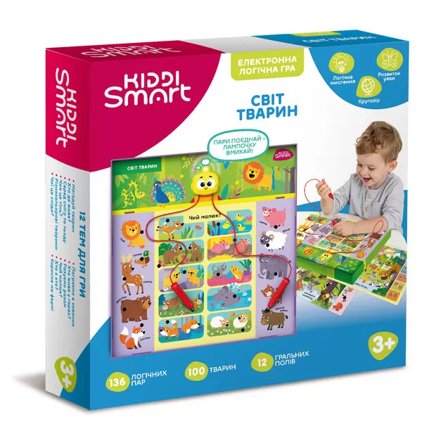 Электронная логическая игра Kiddi Smart &ndash; Викторина Мир животных" S2"
