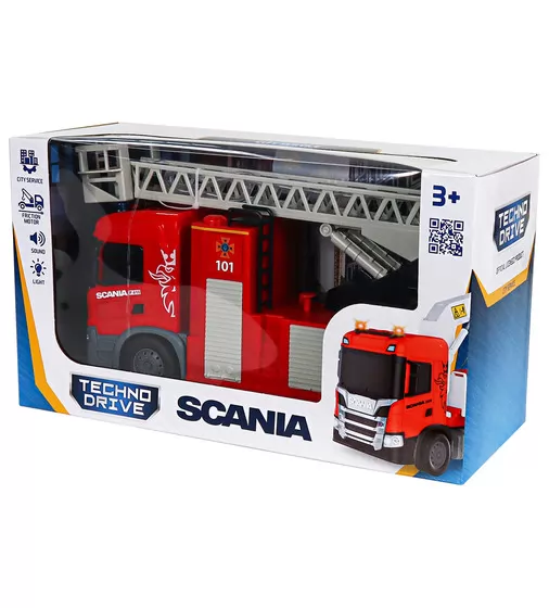 Автомодель серії Big Truck" &ndash; Пожежна машина Scania (світло, звук, функ. води)" - 6407KS_11.jpg - № 11