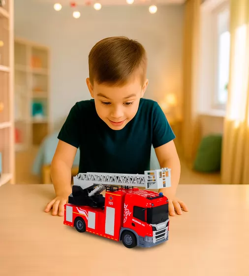 Автомодель серії Big Truck" &ndash; Пожежна машина Scania (світло, звук, функ. води)" - 6407KS_9.jpg - № 9