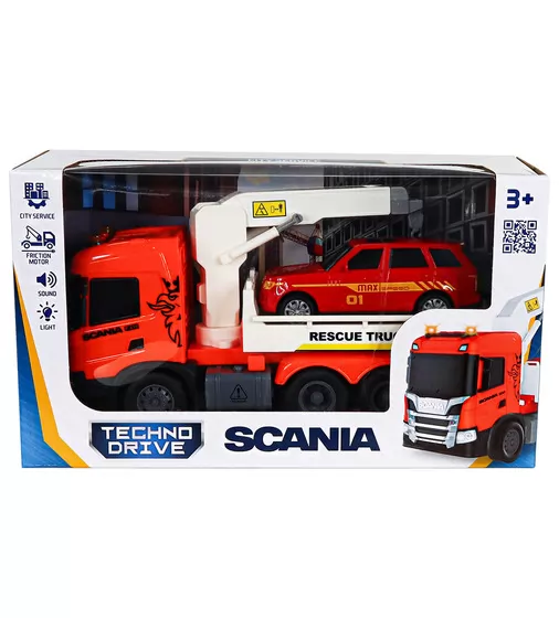 Ігровий набір серії Big Truck" &ndash; Евакуатор Scania з машиною (світло, звук)" - 6408KS_12.jpg - № 12