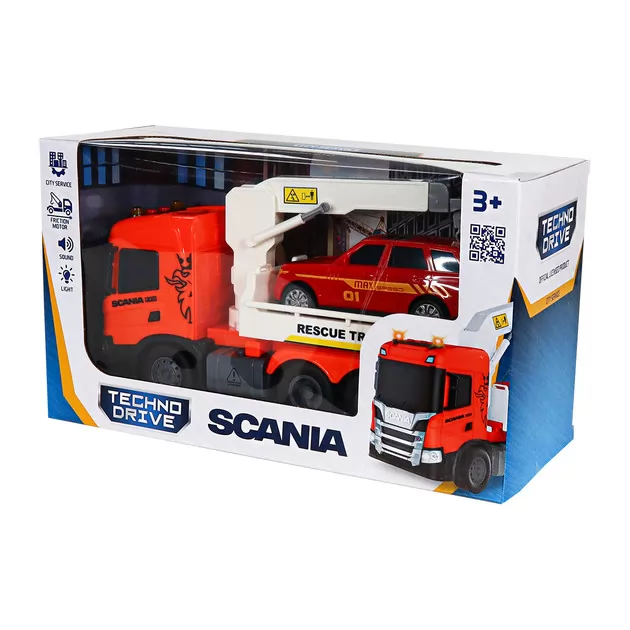 Ігровий набір серії Big Truck" &ndash; Евакуатор Scania з машиною (світло, звук)"