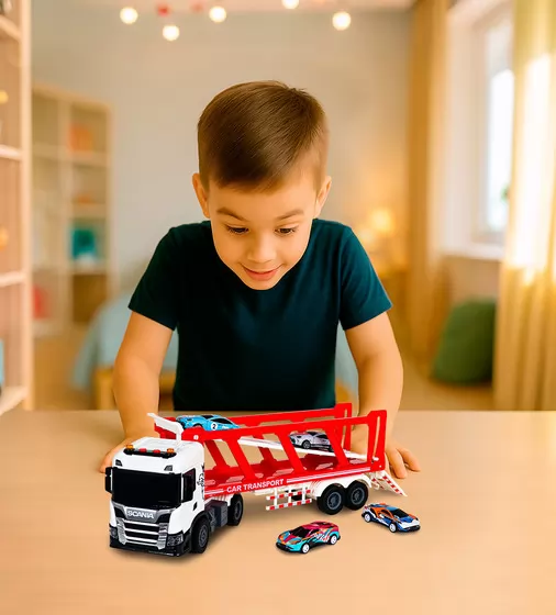 Ігровий набір серії Large Truck" &ndash; Автоперевізник Scania (4 машини, світло, звук)" - 6414KS_9.jpg - № 9