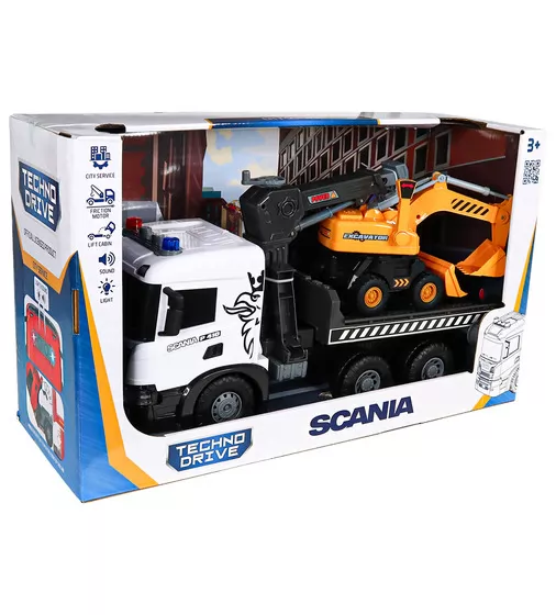 Игровой набор серии Super Big Truck" &ndash; Автокран Scania с экскаватором (свет, звук)" - 5004KS_13.jpg - № 13