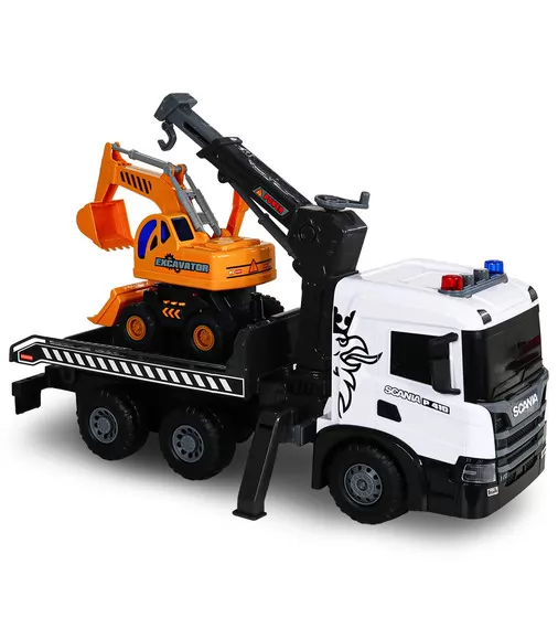 Игровой набор серии Super Big Truck" &ndash; Автокран Scania с экскаватором (свет, звук)" - 5004KS_6.jpg - № 6
