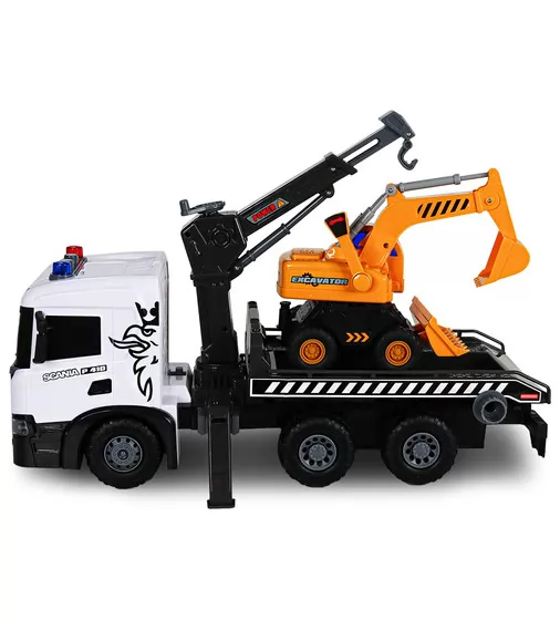 Игровой набор серии Super Big Truck" &ndash; Автокран Scania с экскаватором (свет, звук)" - 5004KS_2.jpg - № 2