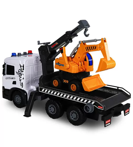 Игровой набор серии Super Big Truck" &ndash; Автокран Scania с экскаватором (свет, звук)" - 5004KS_3.jpg - № 3