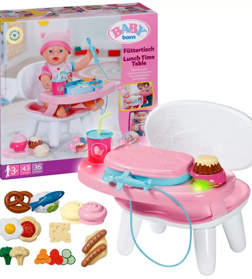 Интерактивный столик для кормления куклы Baby Born &ndash; Время обеда (свет, звук) - 837009_1.jpg - № 1