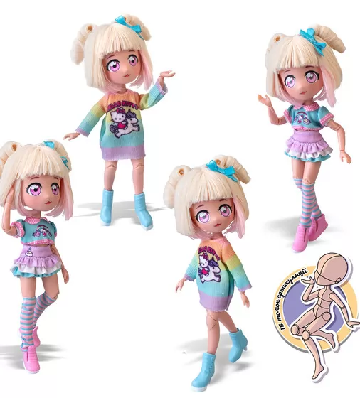 Ігровий набір 4SF Manga Dolls серії Hello Kitty" &ndash; Стильна Цукерочка-єдиноріг" - HKTF2000_4.jpg - № 4