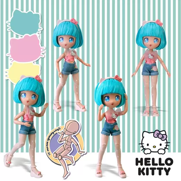 Игровой набор 4SF Manga Dolls серии Hello Kitty" &ndash; Красотка Пинк на скутере"