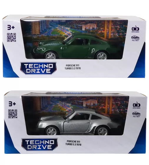 Автомодель - Porsche 911 Turbo 3.3 1978 (серый, темно-зеленый) - 250413U_12.jpg - № 6