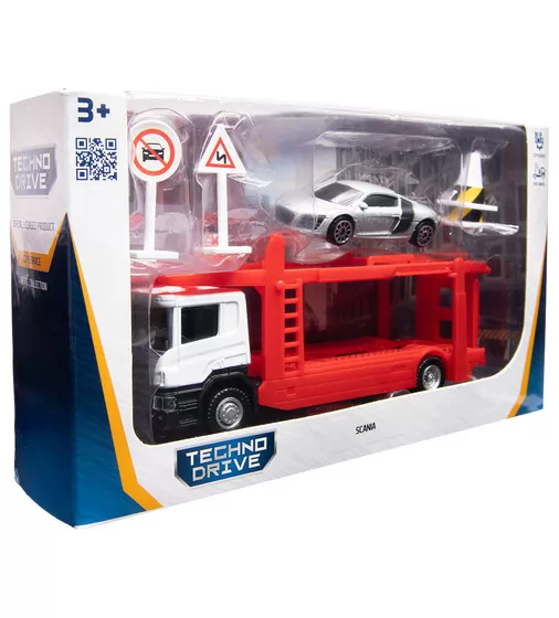 Игровой набор &ndash; Автоперевозчик Scania (автоперевозчик, машина, аксесс.) - 250430U_14.jpg - № 14