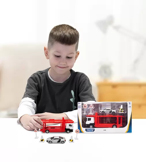 Игровой набор &ndash; Автоперевозчик Scania (автоперевозчик, машина, аксесс.) - 250430U_11.jpg - № 11