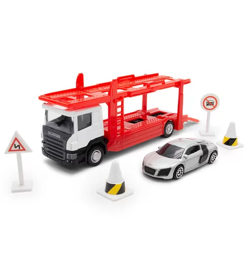 Игровой набор &ndash; Автоперевозчик Scania (автоперевозчик, машина, аксесс.) - 250430U_1.jpg - № 1